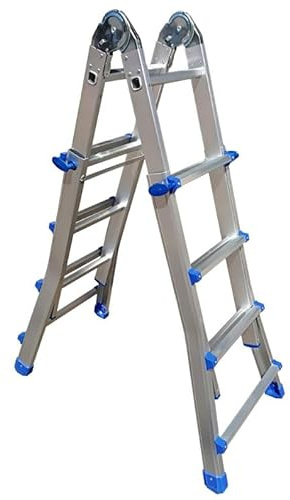Suinga Mehrzweckleiter aus Aluminium, 7 + 7 Stufen, maximale Arbeitshöhe 4,49 m