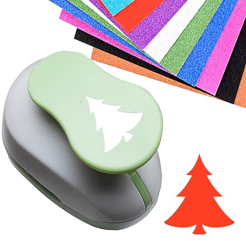 Stanzer Weihnachten Tannenbaum 50mm Motivstanzer Basteln Papierstanzer Motivstanzer Set für Geschenkanhänger Scrapbooking,Grußkarten Weihnachtsbaum