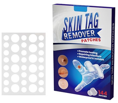 RGKY 144 Pezzi Unisex Verruche Rimozione,Skin Tag Remover,Cerotti Verruche Piedi,Rimuove Verruche Comuni e Calli,Rimozione di Talpe,Cerotto per la Pulizia e la Cura per tutti i tipi di pelle