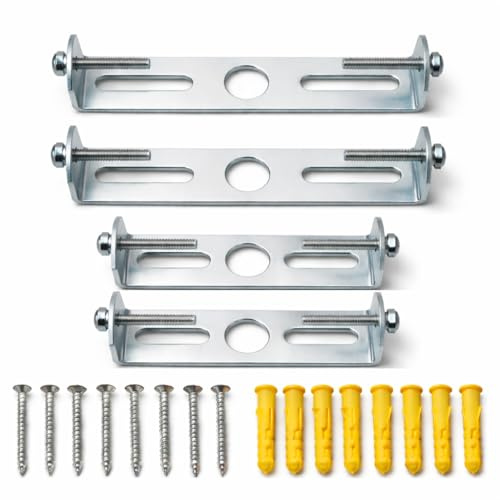 PUNTO ES LIGHTING 4 Piezas Soporte Lámpara Techo 55/75 mm – Barra y Placa de Montaje para Luminaria (2×55 mm + 2×75 mm) con Accesorios