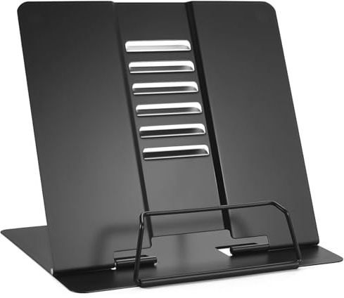 Adjustable Foldable Book Holder, Multi-Function Book Stands for Reading