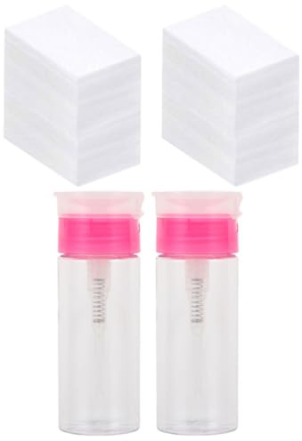 CIMAXIC Kit Manicure Vuoto 100ml Bottiglie in Plastico Pratiche e Facili da Pulire per Contenere Salviettine Struccanti e Rimuovere Smalto Semipermanente