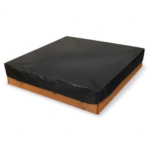 Copertura per sabbiera Resistente Impermeabile, Copertura per sabbiera in Tessuto Oxford 420D con Fodera Argento, Design con Fibbia Rinforzata per Coperture per da Esterno, Nero, 78, 74x78, 74