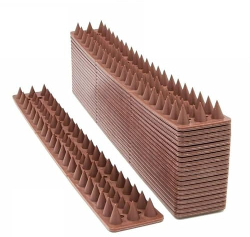 SOESFOUFU 3pcs Pics Anti-Escalade en Plastique PP pour Chats et Oiseaux, Installation Facile, pour Clôtures et Rebords de Fenêtre, Style Étroit Café