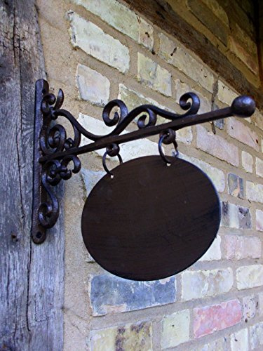 Antikas - Ladenschild, Hausschild oval- Schild für Hausnummer, Namenschild Ausleger 18x13