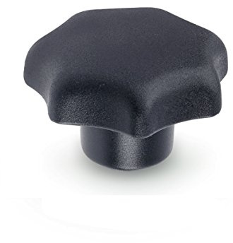 Ganter Normelemente | Sterngriffe mit Gewindebuchse - DIN 6336-KT-50-M8-K | Kunststoff Thermoplast | Buchse Stahl verzinkt, blau passiviert | 10 Stück