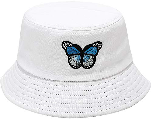 XYIYI Mode Embroidered Fischerhüte Baumwolle Strand Sonnenhut Fischerkappe für Damen Jugendliche