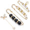 4 Pièces De Broches Pour Femmes, Mode Broche de Perle Simulée Épingle de Sécurité Clips, Épingles De Sûreté, Boutons De Perles, Broches De Perles, Accessoires De Vêtements Pour Femmes Et Filles