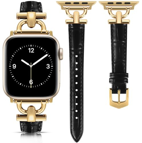 mxiixnai Compatible avec Le Bracelet Apple Watch 38mm 40mm 41mm 42mm 44mm 45mm 46mm 49mm Femme,Bracelet de Cuir Remplacement pour iWatch Series 11 10 9 8 7 6 5 4 3 2 1/SE/Ultra