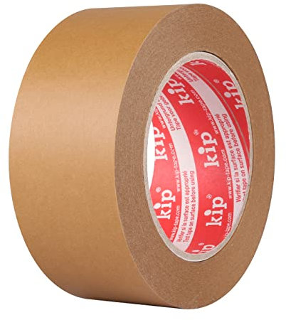Kip Nastro da imballaggio in carta, 60% materie prime naturali e 30% fibre riciclate, certificato FSC, 48 mm x 50 m, forte nastro adesivo ecologico in carta kraft