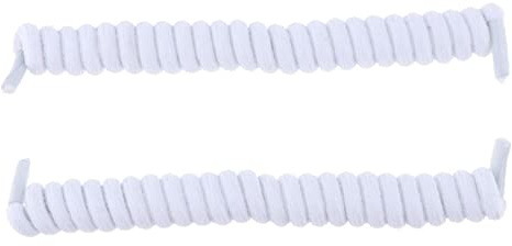 pistro Universal-Schnürsenkel, elastisch, ohne Binden, spiralförmig, für Sport, Weiß, wie beschrieben