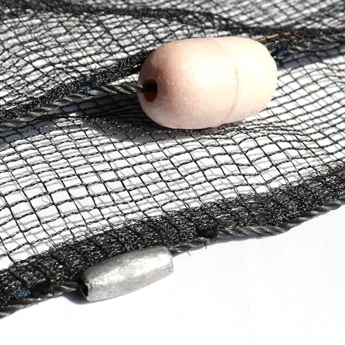 BasicGear Professional Seine Net 4' x 12' | Ultra Strong | Maximizes Catch | Ideal for Both Commercial and Recreational Fishing | Multiple