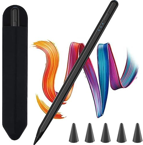 KARFUN Stylus Pen for Apple iPad 2018-2025, Tilt Sensitivity&Pixel Precision, Active Pencil Compatible with iPad 11/10/9/8/7/6th Gen,Pro 12.9/11/13,Air 3/4/5/13/M2/M3/M4,Mini 5/6 (206 Schwarz)
