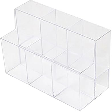 DSOPV Transparenter Acryl-Stiftehalter, Make-up-Pinselhalter, Acryl-Schreibtischzubehör, Schreibtisch-Organizer, transparenter Büro-Organisation, Schreibtisch-Organizer für Zimmer
