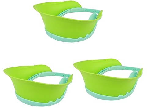 Beavorty 3pcs Adjustable Hair Washing Ear Protector Silicone Bathing Shower Cap for Boys and Girls Adults Comfortable Shampoo Cap for Shower Swim