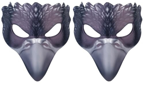 Holibanna 2 piezas de fiesta de Halloween cuervo negro pico creativo para pájaro divertido mascarada carnaval accesorios de poliuretano suministros de disfraz cosplay decoración medio realista águila