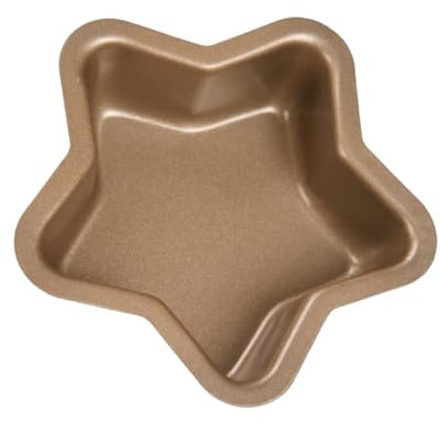 IMIKEYA 4-zoll Kuchenform Sternform Aus Kohlenstoffstahl Ptfe Antihaftbeschichtet Goldfarben Kuchenbackform Für Zuhause Und Backbedarf