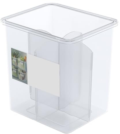 Caja de Almacenamiento para Puerta Lateral de Frigorífico, Organizador de Plástico Duradero con 4 Compartimentos, Diseño que Ahorra Espacio para Organizar y Conservar Alimentos