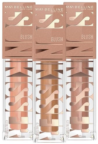 Maybelline New York Sunkisser Blush, flüssiger Blush für sonnengeküssten Glow, 02 Uptown Glow, 08 Shades On, 12 Summer in the City, 3 x 4,7 ml