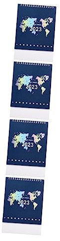 4 Stück 2023 Tischkalender 2023 Freistehender Kalender 2023 Planungskalender Stehender Klappkalender 2023 Monatskalender Chinesischer Schreibtischunterlage-Kalender Esstisch Modepapier Büro charitable