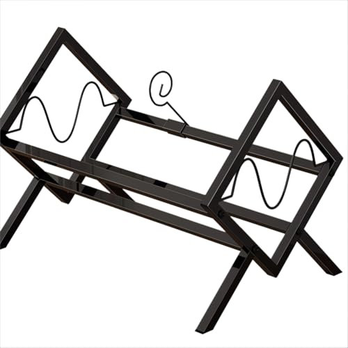 Suoumwa Schallplattenständer, Schreibtisch-Bücher- und Zeitschriftenständer, Metall-Präsentationsständer, Multifunktionaler CD-Schallplatten-Organizer, Lagerregal