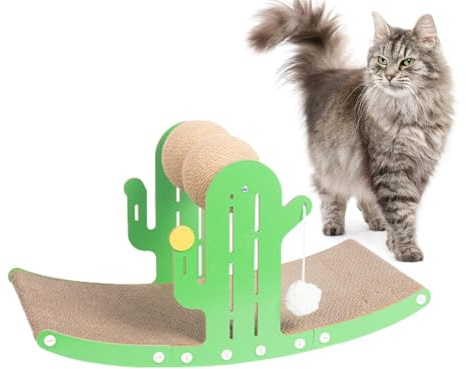 Uoqpty Cactus à gratter pour Chats,Griffoir à Chat Cactus,Cactus à gratter pour Chat | Jouet à gratter intéressant pour Chat, Jouets relaxants multifonctionnels pour Animaux de Compagnie d'intérieur