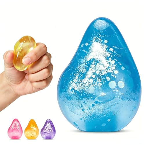 Blau Antistressball Kinder Erwachsene, Water Drop Squeeze Squishy Anti Stress Bälle, Stressbälle Fidget Toy Stressabbau, Quetschball Sensorische Stressball Sugar Ball Stress Spielzeug Stresswürfel
