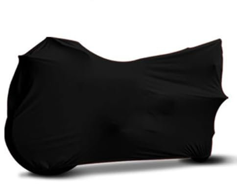 MBBROS Indoor Motorrad Abdeckplane für BMW F 650 CS (2001 2002 2003 2004 2005), Elastische Stretch Stoff Motorradabdeckung Atmungsaktiv UV Staubschutzabdeckung für Garage,A Black-No Velvet