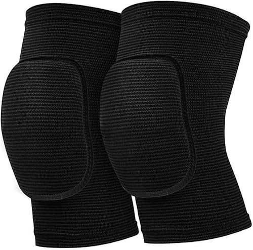 Zhenghebuy Knieschützer,1 Paar Elastische Knieschützer,Atmungsaktive Knieschützer,Knieschoner Volleyball,Weiches Verdickung,Tanz-Knieschoner für Tanz,Yoga,Basketball,Volleyball,Sport
