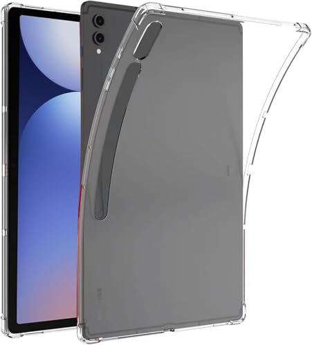 World biz Transparente Schutzhülle für Samsung Galaxy Tab S10 Plus/Tab S9 Plus 12,4 Zoll, flexibel, transparent, weiche Stoßstange, TPU-verstärkte Ecke, stoßfeste Abdeckung für Tab S10+/S9+ - Klar
