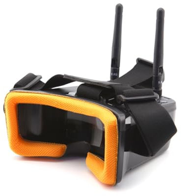 Knoruley Mini Gafas FPV con Antenas Duales de 5,8 G y 40 Canales y Videoconsola con Monitor de Pantalla LCD de 3 Pulgadas y Cámara