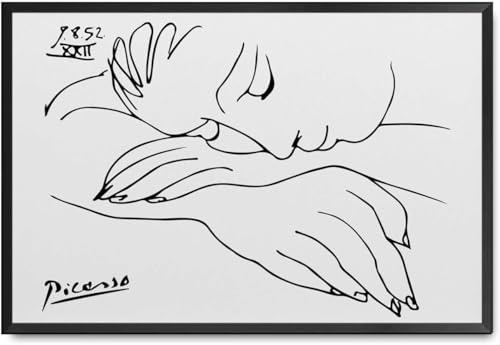 Gnvkd Ecbxz Pablo Picasso Poster Sleeping Woman Line Drawing Canvas Wall Art Pablo Picasso Painting Pablo Picasso Prints For Home Decor Picture 50x70cm No Frame