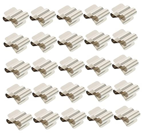 QUMIIRITY 50pezzi Fascette Per Cavi Per Pannelli in Acciaio Inox Clip Di Fissaggio Per Cavi Elettrici Organizzazione Fotovoltaici Installazione Senza Attrezzi Resistente Alla Corrosione