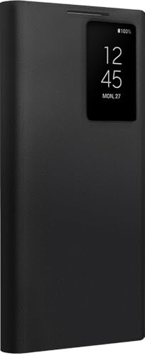 TECSHINE Smart Leather Mobile Phone Case for Samsung Galaxy S23 Ultra. Automatic Sleep/Wake, Cell-phone Cover, Intelligent Holster for Samsung S 23 Ultra -Black
