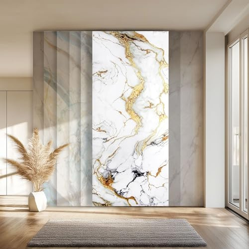 HEXIM Marmorplatten Optik 1 Stück 280x122 cm SPC Kunststoff Innen & Außenbereich Granit Steinoptik - Duschrückwand Küchenrückwand Spritzschutz Wandverkleidung (3,42 m² 80114) B-Serie