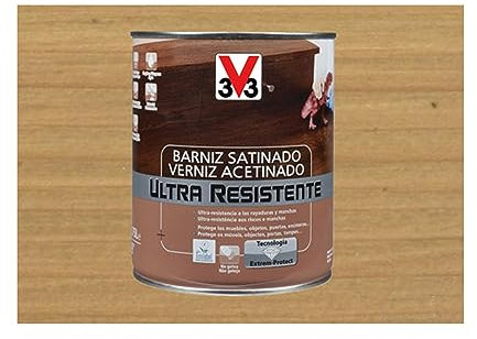 V33 BARNIZ INTERIOR ULTRA RESISTENTE SATINADO ROBLE CLARO 0,75L