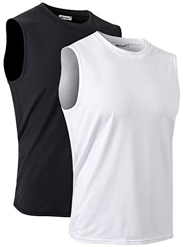 MeetHoo Herr Tank Top, Muskelskjortor Tank Shirt Ärmlös Skjorta Armpit Shirt Snabb tork Undertröja Gym Löpning för män
