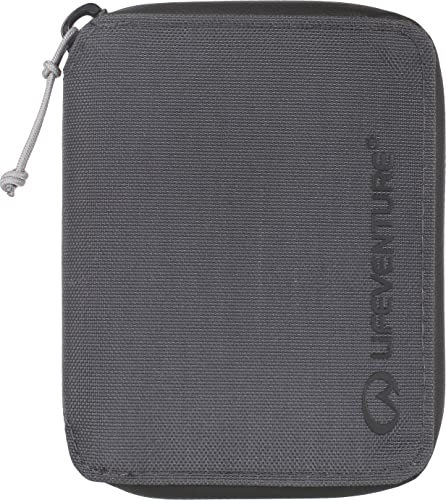 Lifeventure RFID Protected Zip Bifold Slim Wallet for Travel, Eco-Friendly, Recyclable Material (Grey), Portafoglio Pieghevole protetto, Realizzato Riciclato Ecologico Uomo, Grigio, Taglia Unica