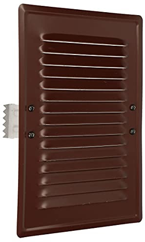 KOTARBAU® Rejilla de ventilación 165 x 230 mm de metal Rejilla de escape de aire Marrón con malla mosquitera