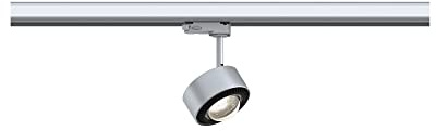 Paulmann 91388 LED Schienensystem ProRail3 Schienenspot Aldan 8,5W 3000K 230V Silber, Schwarz dimmbar Schienensysteme Deckenschiene Metall
