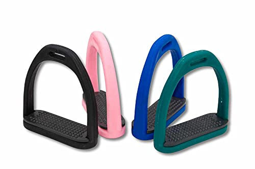 AMKA Étrier pour selle enfant avec insert en caoutchouc antidérapant Différentes couleurs 11 cm