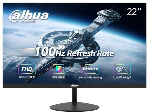 Dahua 55,9 cm (22 Zoll) VA-Full-HD, 1080p, 100 Hz, randloser Monitor mit HDMI, VGA, 3 Jahre Dahua Herstellergarantie - (LM22-A200Y)