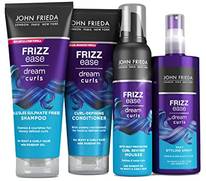 John Frieda Frizz Ease Dream Curls hair styling bundle for naturally wavy & curly hair