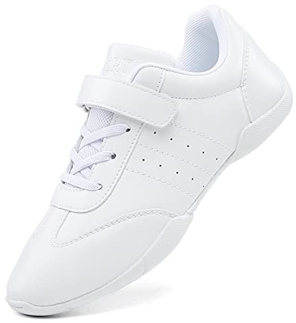 Mädchen Cheerleadingschuhe Weiß Cheer Sneaker Tanzschuhe Gymnastik Jazz Yoga Trainingschuhe Outdoor Sportschuhe Walkingschuhe für Mädchen Gr.28-38