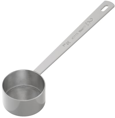 LEIFENY 1 x Kaffeeschaufel mit 2 Esslöffeln, Messlöffel mit langem Griff, zwei Esslöffel (30 ml, 1/8 Tasse) Edelstahlschaufel
