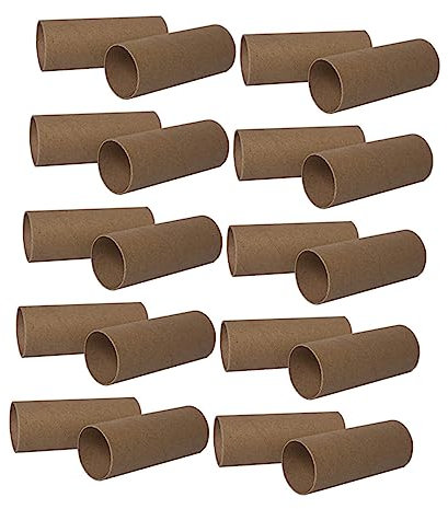 Tofficu 20stücke Blanko-papierröhren Für Junge Mädchen Bastelrollen Diy Handwerk Rohre Aus Dickerem Papier Unverarbeitete Papierrollen Für Kreative Projekte