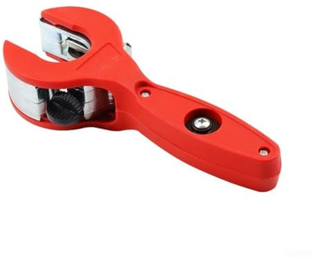 Ratschen-Rohrabschneider, zum präzisen und einfachen Schneiden von Edelstahl- und Kupferrohren von 6-23 mm Mm, professioneller Ratschen-Rohrabschneider (Rot)