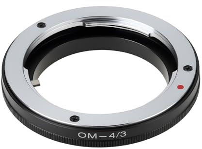 eMagTech Anello Adattatore Per Obiettivo Della Fotocamera OM-4/3 OM - Attacco 4/3 Compatibile Con Olympus