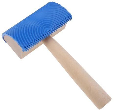 Strumento per Venature Effetto Legno Ms19b Blu in Legno e Gomma | Impugnatura Comoda, Riutilizzabile, per Canvas e Legno, Adatto a Pittura e Decorazione Pareti