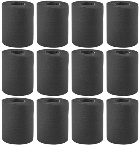 Schwarzes Toilettenpapier, 4-lagig, weich, saugfähig, hautfreundlich, Toilettenpapierrollen, 12 Stück, für Zuhause, Büro, Hotel, Rollen, Schwarz